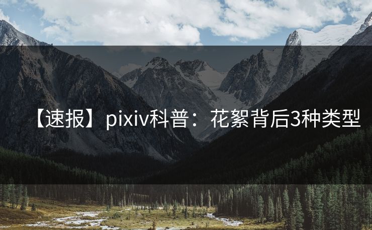 【速报】pixiv科普：花絮背后3种类型
