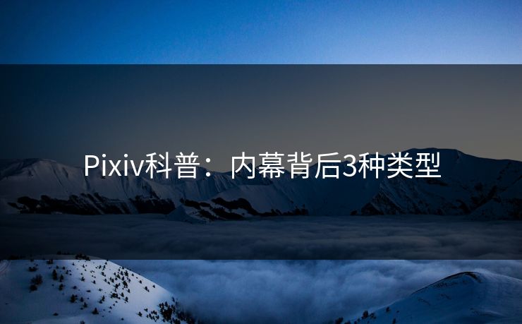 Pixiv科普：内幕背后3种类型